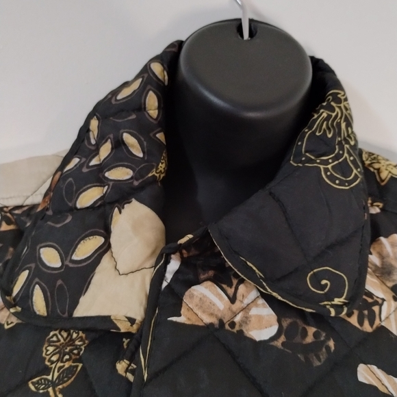 Silk Reversible Flower Print Patchwork Jacket Women's Size Medium - Picture 4 of 13